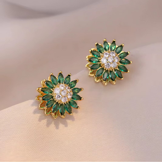 Pendientes antiestrés esmeralda
